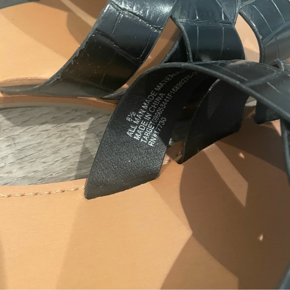 Universal Threads Goods Co. Black Faux Leather Sandals - Picture 5 of 5